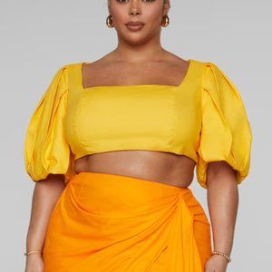 Jeanette Puff Sleeve Crop Top - Gabi Fresh X FTF 2X
